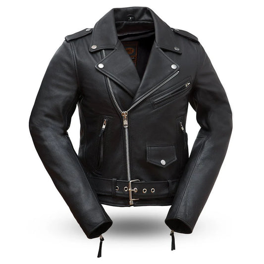 FIL182CHMZ-Rockstar - Women's Motorcycle Leather Jacket