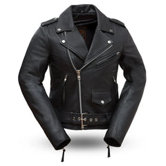 FIL182CHMZ-Rockstar - Women's Motorcycle Leather Jacket