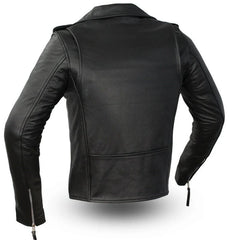 FIL182CHMZ-Rockstar - Women's Motorcycle Leather Jacket
