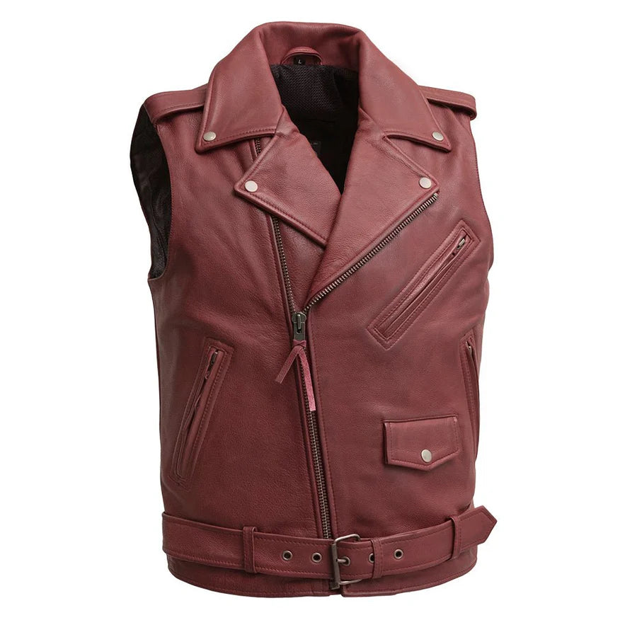 FIM682CDM-Roller - Men's Motorcycle Leather Vest