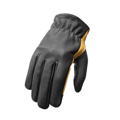 FI211-BLKGL-Roper Men's Motorcycle Leather Gloves