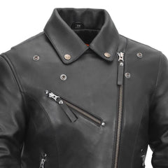 FIL159NOCZ-Scarlett Star - Womens Motorcycle Leather Jacket