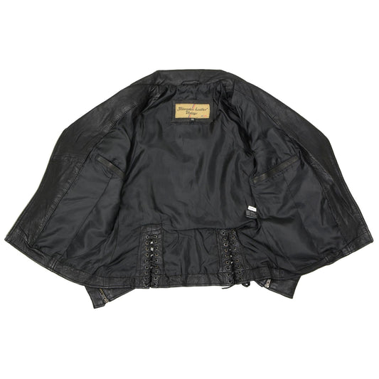 Milwaukee Leather Vintage SFL2812 Women's Black Leather Moto Style Fashion Jacket