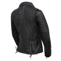Milwaukee Leather Vintage SFL2812 Women's Black Leather Moto Style Fashion Jacket