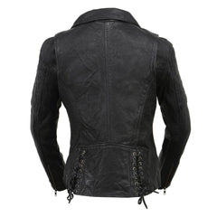 Milwaukee Leather Vintage SFL2812 Women's Black Leather Moto Style Fashion Jacket