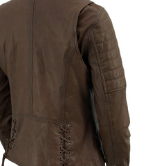 Milwaukee Leather Vintage SFL2812 Women's Brown Leather Moto Style Fashion Jacket