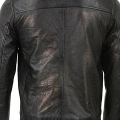 Milwaukee Leather SFM1809 Men's Two-Tone Euro Collar Café Style Leather Jacket