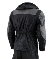 NexGen Men's SH2049 Black and Grey Hooded Water Proof Armored Rain Suit