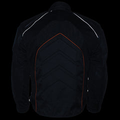 NexGen SH2153 Men's Combo Black and Red CE Armored Leather and Textile with Mesh Motorcycle Jacket