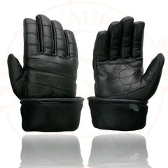 Milwaukee Leather SH230 Men's Black Leather Winter Cold Weather Gauntlet Motorcycle Hand Gloves w/ Rain Mitten