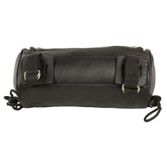 Milwaukee Leather SH496 Black Soft Leather Large Braids and Studs Tool Pouch for Motorcycles