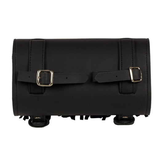 Milwaukee Performance SH498 Black PVC Large Two Buckle Fringed Tool Bag for Motorcycles