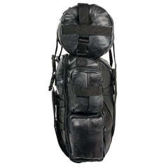 Milwaukee Leather SH537 Large Black Motorcycle Large Leather Deluxe Sissy Bar Pack Bag
