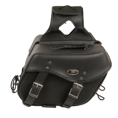 Milwaukee Leather SH55303ZB Black Medium Zip-Off PVC Throw Over Motorcycle Saddlebags