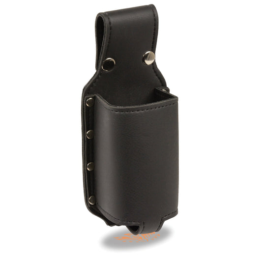 Milwaukee Leather Performance Accessories SH598 Black Handle Bar Snap-Over Water Bottle Holder (12x4)