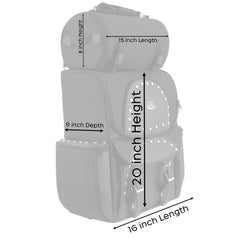 Milwaukee Leather SH605S Large Black 'Studded' Textile and PVC 2 Piece Touring Sissy Bar Motorcycle Bag