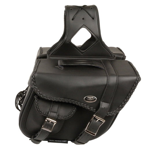 Milwaukee Performance SH66501ZB Black Medium Braided Zip Off PVC Throw Over Saddlebags