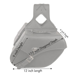 Milwaukee Performance SH66801ZB Medium Zip-Off Single Strap PVC Throw Over Saddlebags
