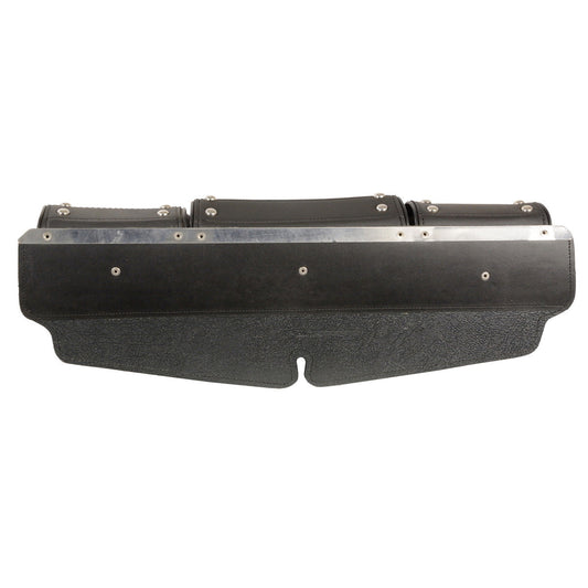 Milwaukee Leather Performance SH671 Black Large Studded Triple Pocket Windshield Mount Bag with Turn Clasps