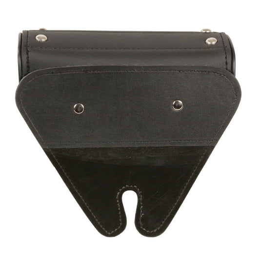 Milwaukee Leather Performance SH67103 Black Small Single Pocket Studded Windshield Mount Bag with Turn Clasp