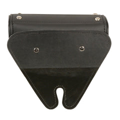 Milwaukee Leather Performance SH67103 Black Small Single Pocket Studded Windshield Mount Bag with Turn Clasp