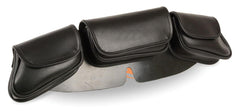 Milwaukee Leather Performance SH67104 Black Triple Pocket PVC Travel Windshield Bag