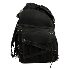 Milwaukee Leather SH689 Large Black Textile Waterproof Touring Motorcycle Sissy Bar Bag