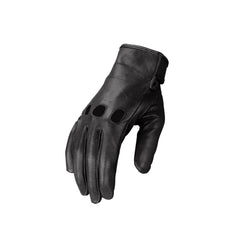 Milwaukee Leather SH811 Men's Open Knuckle Black Premium Leather Full Finger Motorcycle Rider Gloves