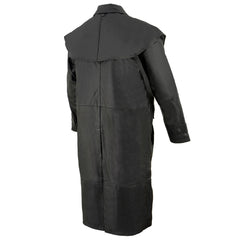 Milwaukee Leather SH910 Men's Black Full Length Leather Duster with Removable Cape