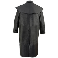 Milwaukee Leather SH910 Men's Black Full Length Leather Duster with Removable Cape