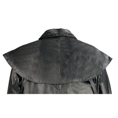 Milwaukee Leather SH910 Men's Black Full Length Leather Duster with Removable Cape