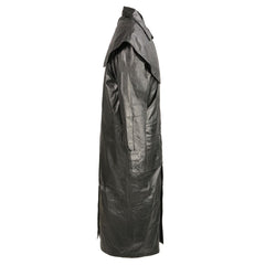 Milwaukee Leather SH910 Men's Black Full Length Leather Duster with Removable Cape