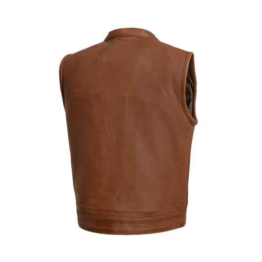 FIM689CMB-COG-Sharp Shooter Men's Motorcycle Leather Vest