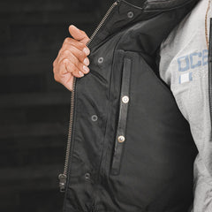FIM689NOC-BLK-Sharp Shooter Men's Motorcycle Leather Vest