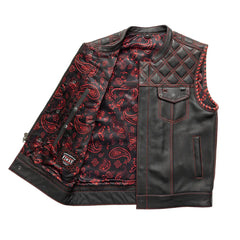 FIM672QLT-Sinister - Men's Motorcycle Leather Vest