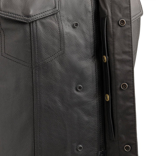 FIM685CSL-Sniper Men's Motorcycle Leather Vest