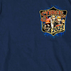 2025 Sturgis Motorcycle Rally Rushmore Navy Men's T-Shirt