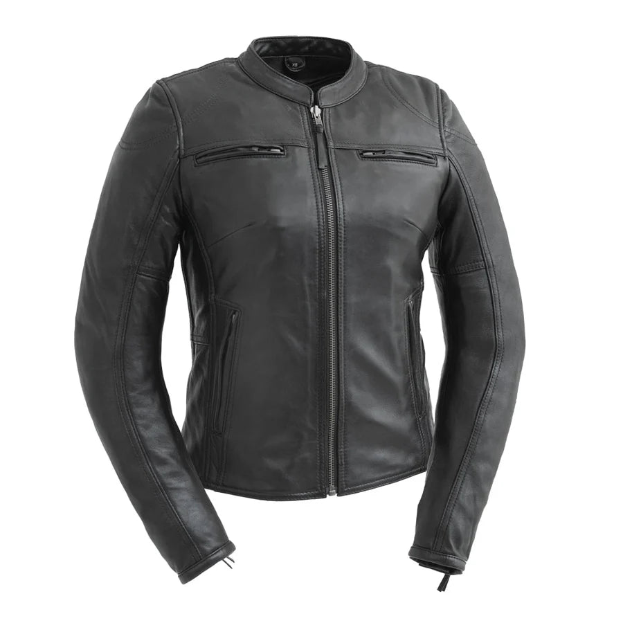 FIL190CDMZ-Supastar - Womens Motorcycle Leather Jacket