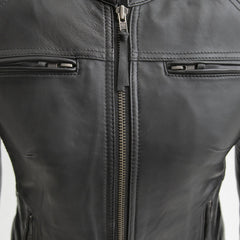 FIL190CDMZ-Supastar - Womens Motorcycle Leather Jacket