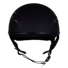Hot Leathers Tribal Black Motorcycle Skull Cap Half Helmet DOT Approved HLT68