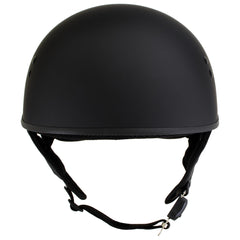 Hot Leathers Flat Matte Black Motorcycle Skull Cap Half Helmet DOT Approved HLD1001