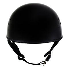 Hot Leathers HLD1002 Gloss Black Motorcycle DOT Approved Skull Cap Half Half Helmet Biker