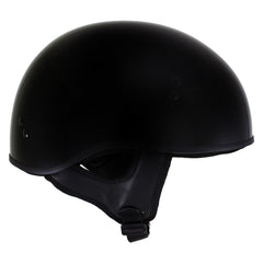 Hot Leathers HLT68 Gloss Black The O.G. Advanced DOT Skull Cap Motorcycle Half Helmet Biker