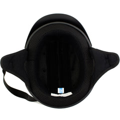 Hot Leathers HLT70 Stealth Flat Matte Black Motorcycle DOT Skull Cap Classic Half Helmet
