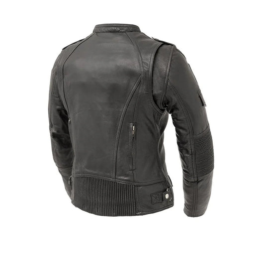 FIL196SDMZ-BLK-Tantrum - Women's Motorcycle Leather Jacket