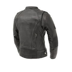 FIL196SDMZ-BLK-Tantrum - Women's Motorcycle Leather Jacket