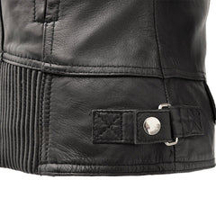 FIL196SDMZ-BLK-Tantrum - Women's Motorcycle Leather Jacket