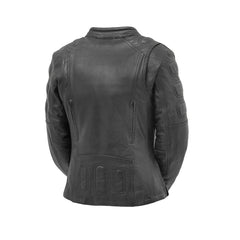 FIL154CDMZ-BLK-Targa - Women's Motorcycle Leather Jacket