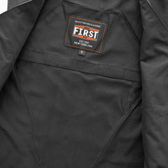 FIM643CCB-Texan Black Men's Motorcycle Western Style Leather Vest