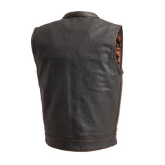 FIM694PM-The Cut Men's Motorcycle Leather Vest, Multiple Color Options